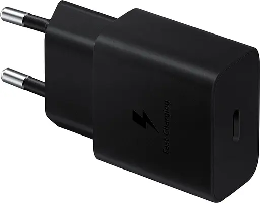 Мережевий зарядний пристрій Samsung 15W Power Adapter (w/o Cable) - Black (EP-T1510NBEGEU) (6972210) - фото 1