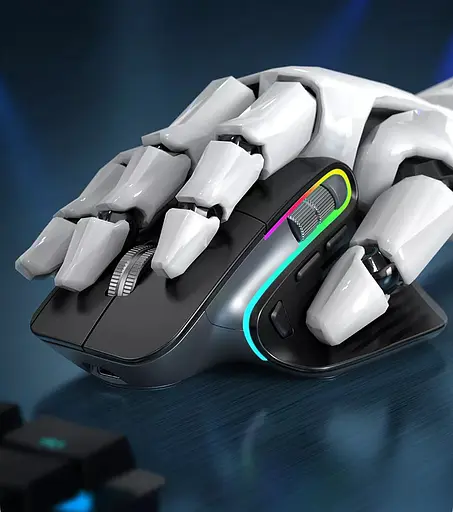 Компьютерная мышь Gamous M10 беспроводная бесшумная с аккумулятором и подсветкой 2,4G+Bluetooth Black - фото 8