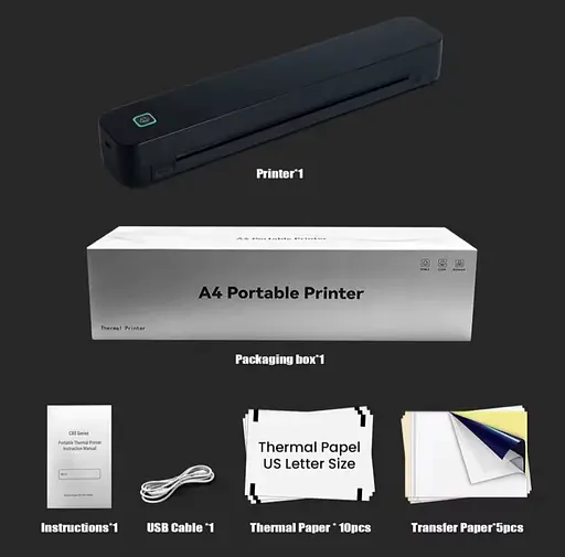 Беспроводной портативный термопринтер А4 - фото 5