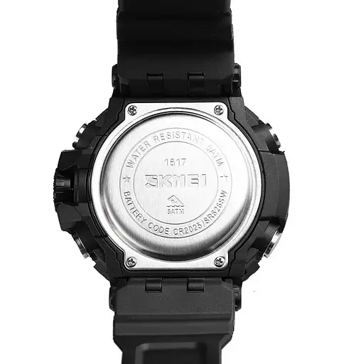 Чоловічий спортивний наручний годинник Skmei 1617 Чорний - фото 4