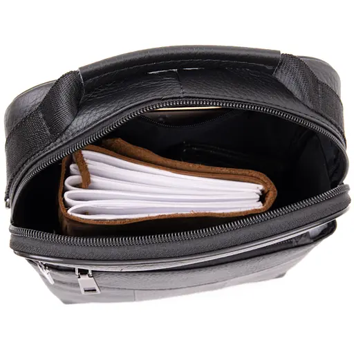 Кожаный мессенджер мужской Vintage 18,5х24х6 см sum0013951 - фото 4