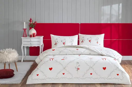 Постельное белье Amoura Red Glow Ранфорс+светится в темноте Tac pbe0051674 - фото 1