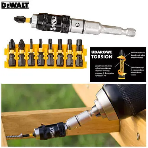 Набір біт DeWalt Impact Torsion ударні Torx Philips Pozidriv L=25 мм 10 шт. (DT70578T) - фото 3