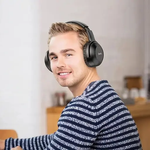 Навушники накладні бездротові Hoco Art sount BT headset W33 до 15 годин чорні - фото 3