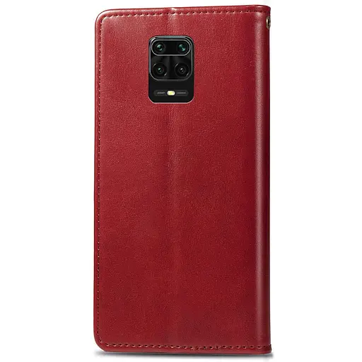 Кожаный чехол-книжка GETMAN Gallant (PU) для Xiaomi Redmi Note 9s / Note 9 Pro / Note 9 Pro Max Красный - фото 4
