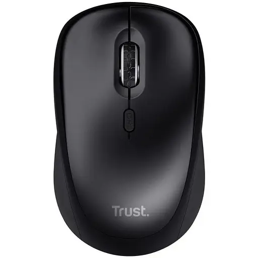 Миша бездротова Trust Yvi+ Silent чорний USB 2.4GHz оптична 800/1600 dpi 4 кнопки 1xAA - фото 1