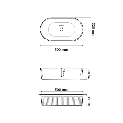 Умивальник VBI Biella white накладний VBI-014000, Білий - фото 2