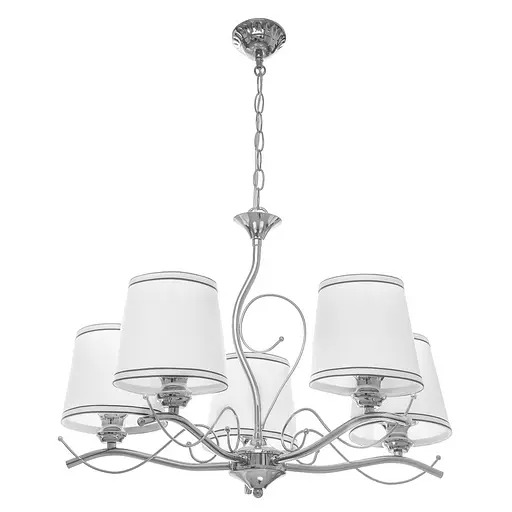 Люстра підвісна Brille з абажуром в спальню E27 60W CH (BKL-651S/5)