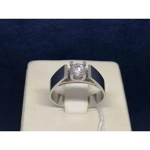 Золоте кільце Столична Ювелірна Фабрика з фіанітом. 154787Б 17,5 - фото 3