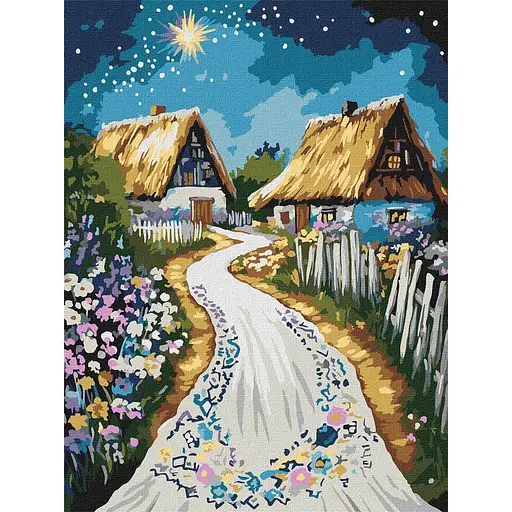 Картина за номерами "Хатина" Ідейка KHO5161, 30x40 см - фото 1