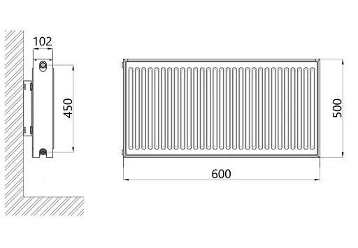Радіатор сталевий Thermo Alliance IMAS 22 тип 500x600 мм бічне підключення (TAI22500600K) - фото 2