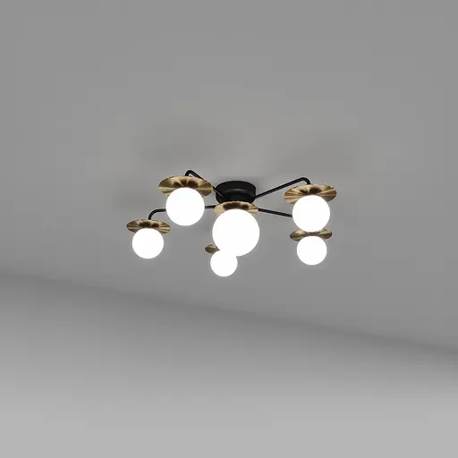 Стельовий світильник SV0028-6P BK+GD - фото 1