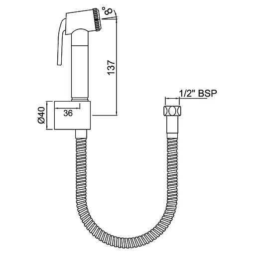 Гигиенический гарнитур Jaquar Allied ALD-CHR-573, Хром - фото 2