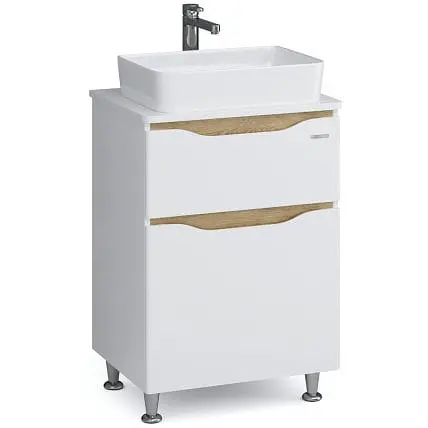 Тумба підлогова Sanwerk Ліга 60 мессина з Топ панеллю та умивальником Rapid 50x35 (MV0000905) - фото 1