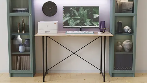 Стол письменный Line Лайт 750x1000x500 Черный металл ДСП Дуб Сан-Марино 16мм FRD-104837 - фото 2