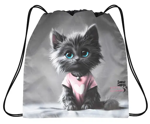 Мешок для сменной обуви для девочки c Котиком School Standard MSS-37