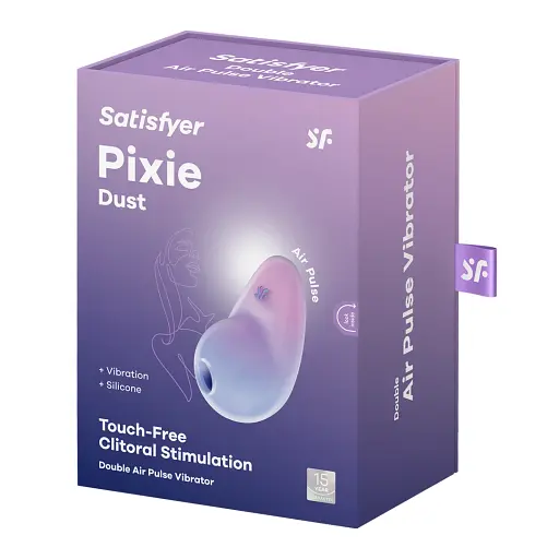 Вакуумний стимулятор клітора з вібрацією Satisfyer Pixie Dust фіолетовий - фото 6