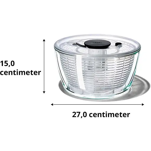 Сушка для зелені, овочів та фруктів OXO Good Grips Glass Salad Spinner (11262700) - фото 4