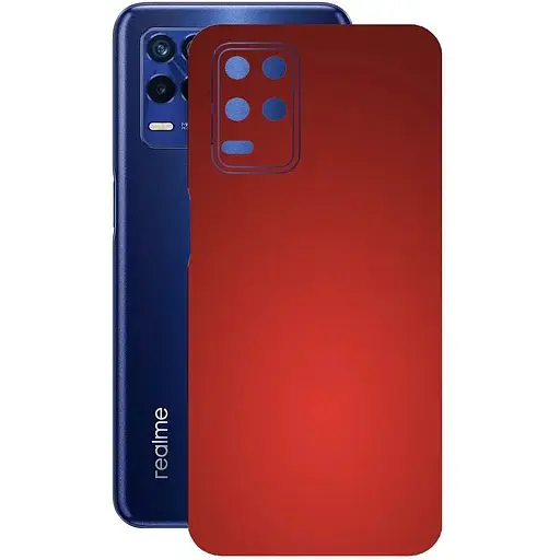 Защитная пленка StatusSKIN для Realme 8s 5G Корпус Винил красный, матовый - фото 1