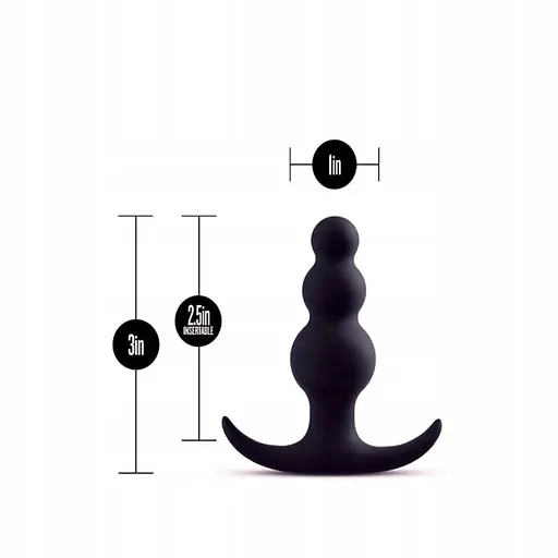 Анальна пробка Blush Anal Adventures Platinum 7.6 см чорна - фото 3