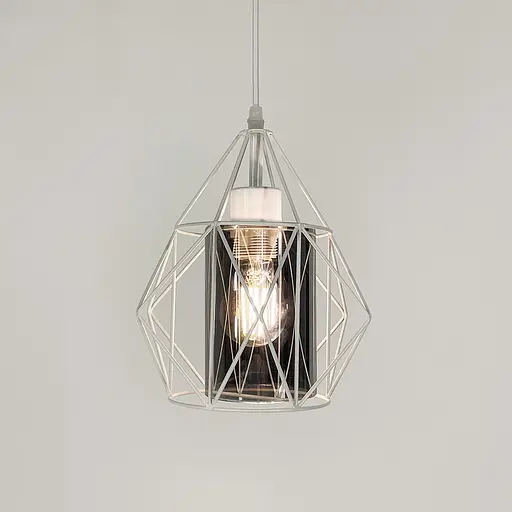 Підвіс у білому корпусі із графітовим плафоном Line.F 12652/1 WT+GR - фото 3