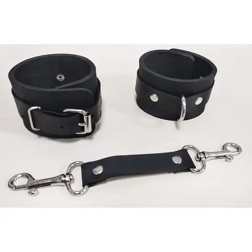 Наручники Feral Feelings - Hand RestRaints, натуральная кожа, черные - фото 3