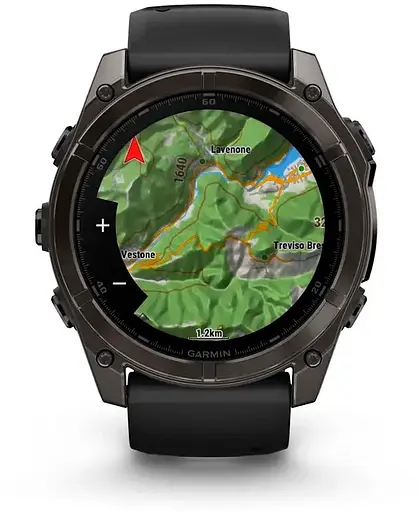 Смарт-часы Garmin Fenix 8 47mm AMOLED Sapphire Carbon Gray DLC Titanium with Black Silicone Band (010-02904-29) EU - фото 8