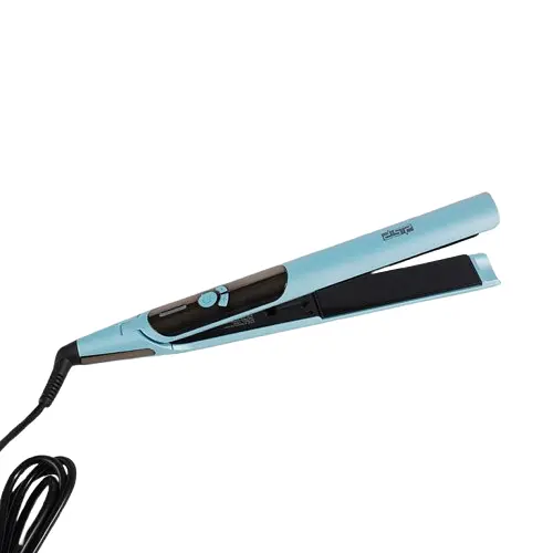 Випрямляч для волосся DSP 10265 з керамічним покриття з LED дисплеєм Блакитний - фото 4