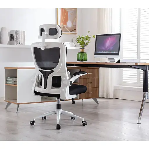 Офісне крісло GT Racer X-5728, чорно-біле (X-5728 White/Black) - фото 15