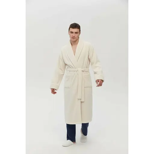 Халат Lotus Home Bold New off white махровый M белый (svt-2000022347877) - фото 4