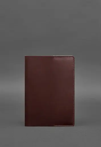 Шкіряна обкладинка для блокнота 6.0 (софт-бук) Бордова Crazy Horse - фото 2