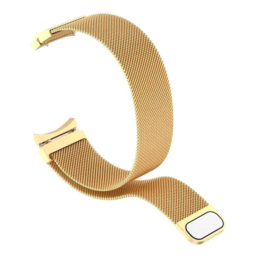 Браслет для Samsung Galaxy Watch 4 - золотистий Watchbands Milanese Loop ширина кріплення 20мм металевий (WB00S4MMILANESE4GOLD) - фото 2