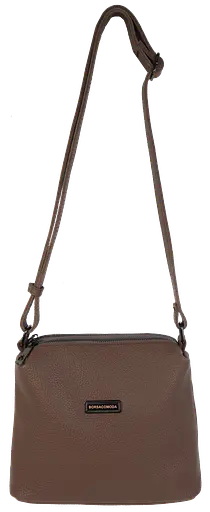 Женская наплечная кожаная сумка Borsacomoda бежевая sum0028717 - фото 2