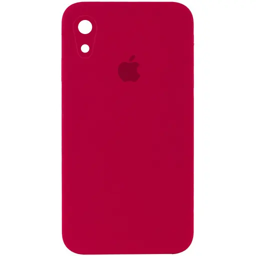Чохол Epik Silicone Case Square Full Camera Protective AA для Apple iPhone XR 6.1 Червоний/Rose Red