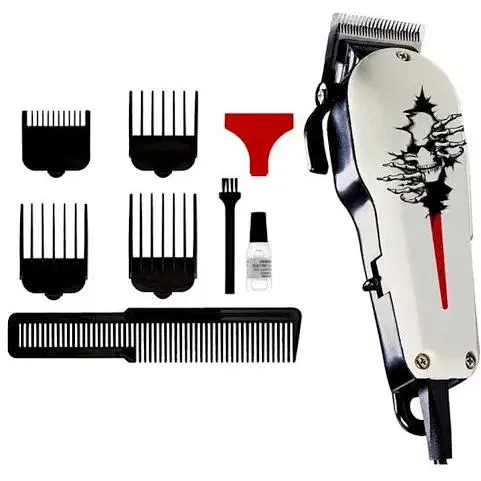 Проволока для стрижки волос ENZO EN-588 с классическими насадками и мощным мотором для дома 10 Вт Серый - фото 1