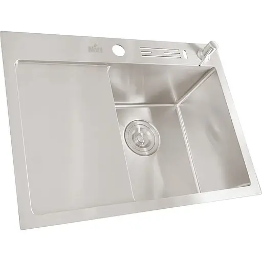 Накладна кухонна мийка Nett NS-6045(L) з лівим крилом - фото 6