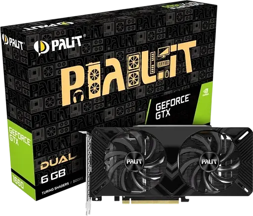 Відеокарта GeForce GTX 1660 6GB Palit Dual (NE51660018J9-1161C) Б/В