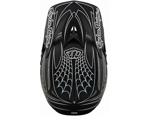Велошолом Troy Lee Designs D3 Fiberlite SpiderStripe Black M (1106-198550023) - фото 3