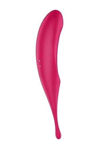 Вакуумний стимулятор клітора з вібрацією Satisfyer Twirling Pro червоний - фото 4