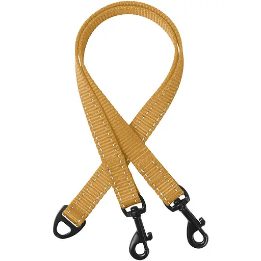 Повідець-спарка для собак рефлекторний Barksi Active (ширина 16 мм, довжина 80 см) золотистий - фото 1