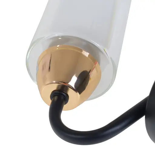 Бра Brille LK-672W/1 настінне накладне у спальню E14 BK/G - фото 4