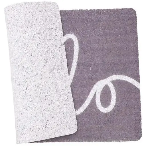 Килимок придверний Yiwu HP-47-6G декоративний 60х40 см сірий  - фото 3