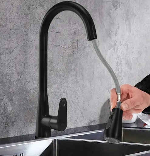 Смеситель для кухни Rea Mild black REA-B4800 Черный матовый - фото 2