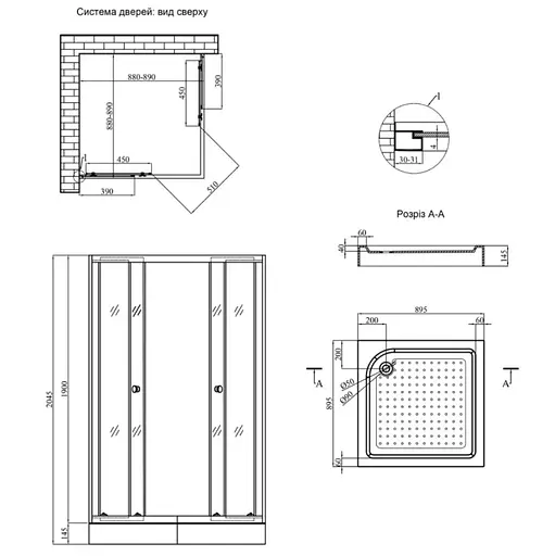 Душевая кабина Kroner KRP Eifel - Q.C.F.L. (CV029569) - фото 14