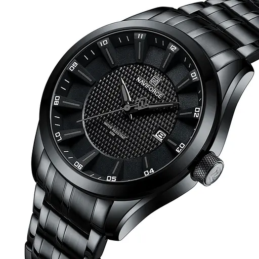 Наручний годинник чоловічий Naviforce Perfect Чорний (3109) - фото 2