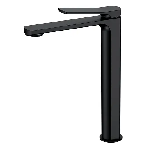 Змішувач для умивальника високий Volle Solo 26 мм de la noche 1510.011304 Чорний матовий - фото 1