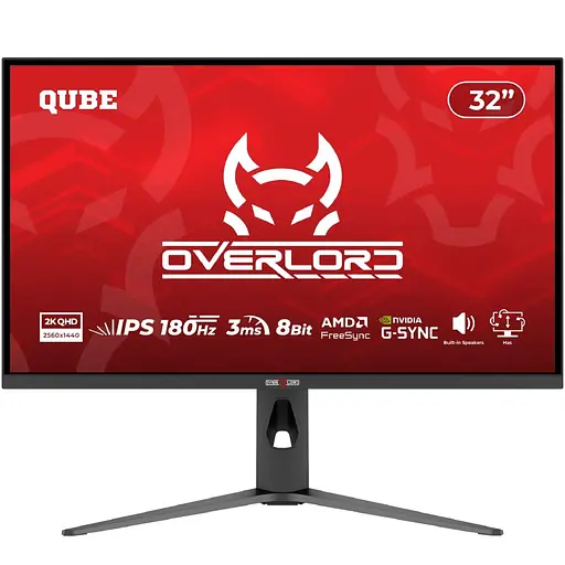 Монитор QUBE 32" Overlord G32Q180HS QHD IPS 180Hz (G32Q180HS) - фото 1