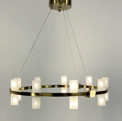 Современная подвесная люстра с миниатюрными плафонами Line.F Диаметр 55 см - фото 2