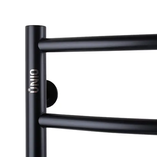 Водяна рушникосушка Unio LD W 700-500-7 BLK Драбинка Дуга, Чорний матовий - фото 3