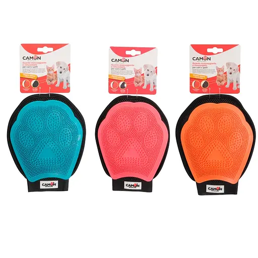 Перчатка для собак и кошек Camon для массажа и удаления шерсти в форме ладони в ассортименте (B189/E)